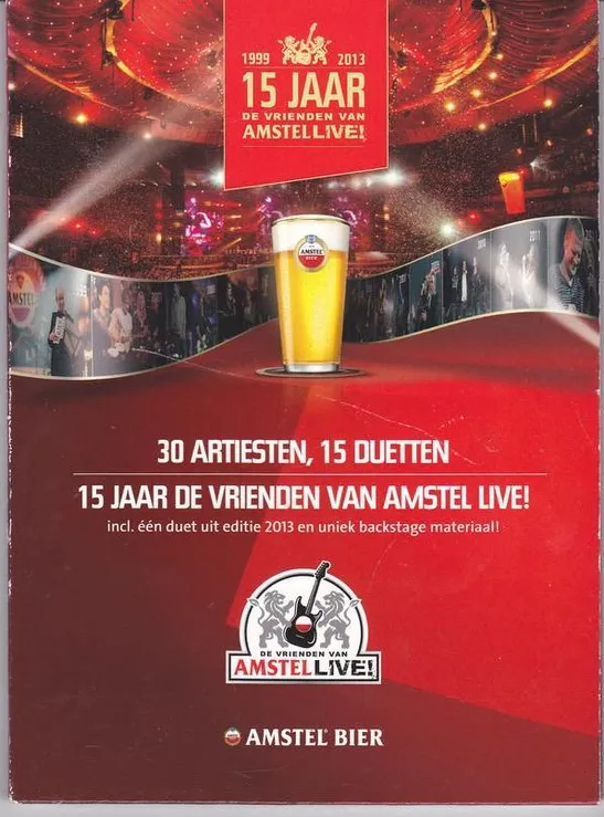 Omslag van DVD 15 jaar Vrienden van Amstel Live!