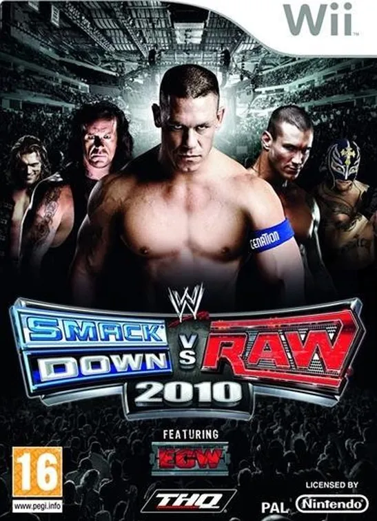 Omslag van WWE SmackDown vs. Raw 2010 Wii