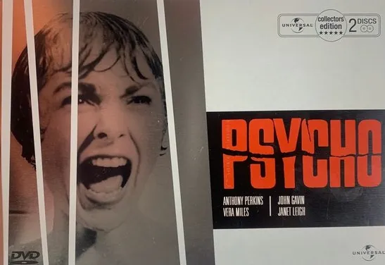 Omslag van PSYCHO. 2-DVD COLLECTORS EDITION. STEEL-BOX IMPORT (NL ONDERTITELD)