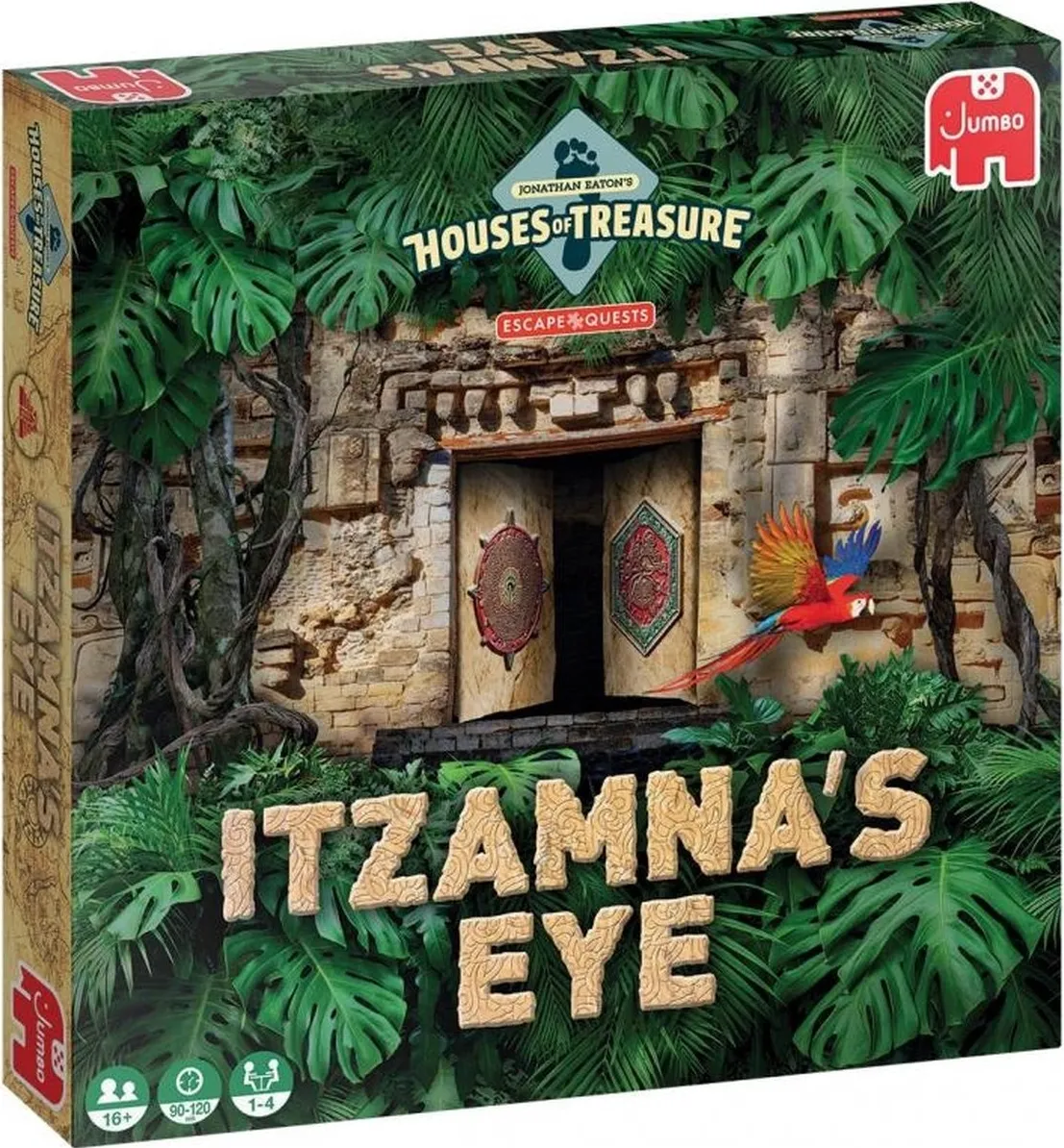 Omslag van Houses of Treasure Escape Quest Itzamna's Eye - Escaperoom met Legpuzzels