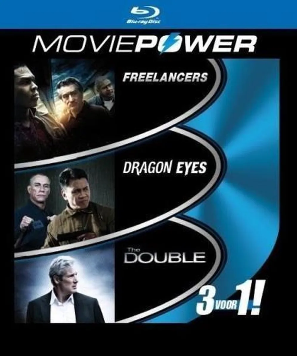 Omslag van Moviepower Box 7 (Blu-ray): Freelancers, Dragon Eyes & The Double