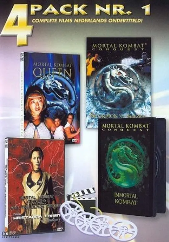 Omslag van 4 Pack 1 Mortal Kombat (4 Films)