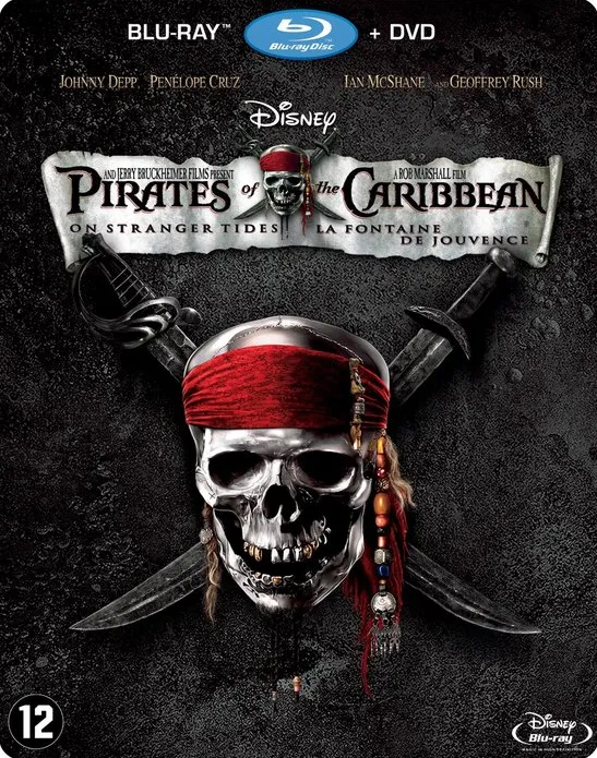 Omslag van Pirates Of The Caribbean 4: On Stranger Tides (Blu-ray+Dvd Steelbook Combopack)
