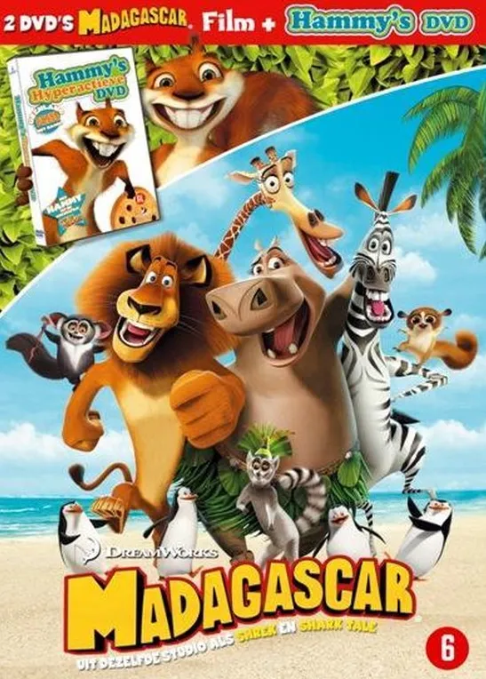 Omslag van Madagascar (+ promo van Over The Hedge)