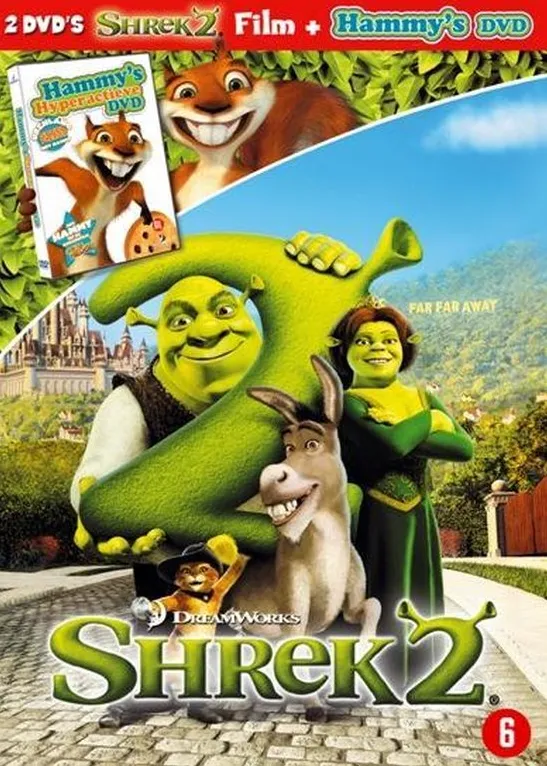 Omslag van Shrek 2 (+ promo van Over The Hedge)