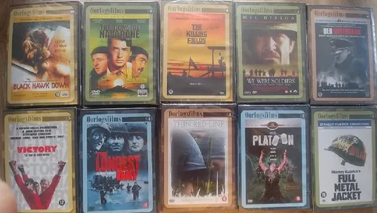 Omslag van Oorlogsfilms serie van 10 klassiek oorlog dvd's